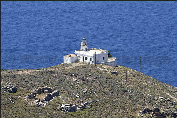 Southern tip. The lighthouse of Tamelos Cape Southern tip. The lighthouse of Tamelos Cape