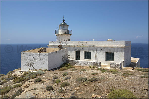 Southern tip. The lighthouse of Tamelos Cape Southern tip. The lighthouse of Tamelos Cape