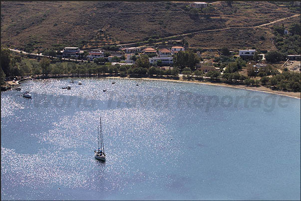 North coast. Otzias Bay the northernmost bay of the protected island from Cape Perlevos North coast. Otzias Bay the northernmost bay of the protected island from Cape Perlevos