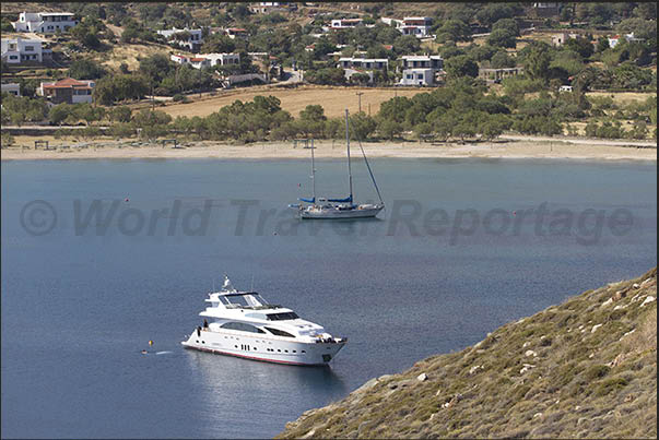 North coast. Otzias Bay the northernmost bay of the protected island from Cape Perlevos