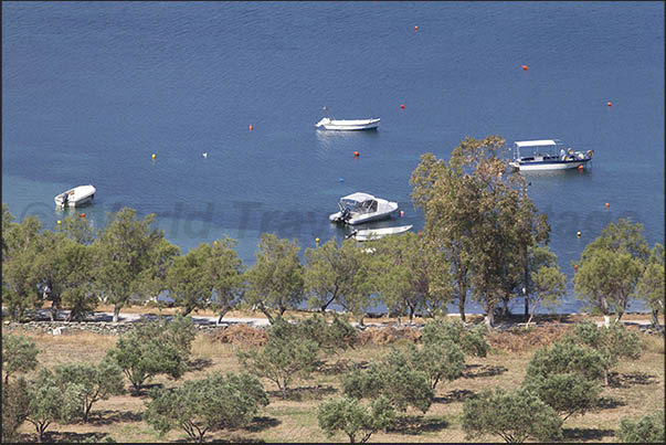 North coast. Otzias Bay the northernmost bay of the protected island from Cape Perlevos