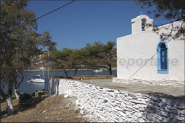 North coast. Otzias Bay the northernmost bay of the protected island from Cape Perlevos