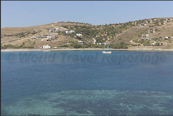 North coast. Otzias Bay the northernmost bay of the protected island from Cape Perlevos