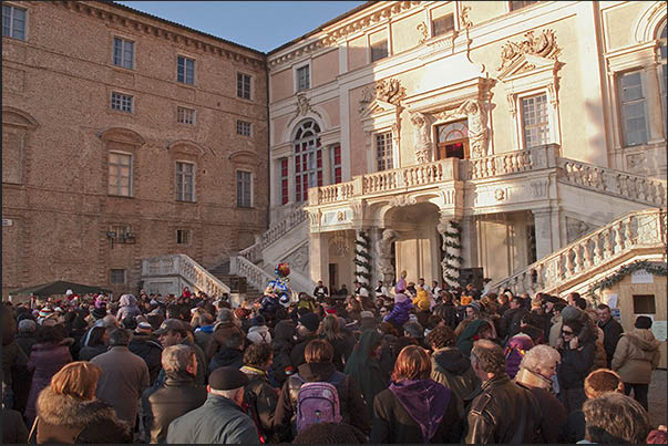 Children, parents and tourists are waiting to be welcomed by Santa Claus