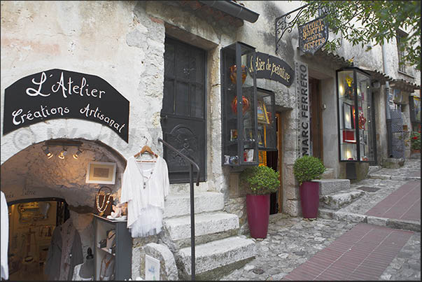 Rue de la Paix. The road of the artists that ride up to the ruins of the castle at the top of the hill Rue de la Paix. The road of the artists that ride up to the ruins of the castle at the top of the hill