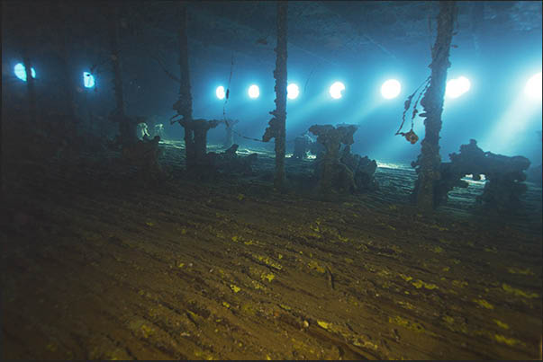 The dining and meeting room of the crew