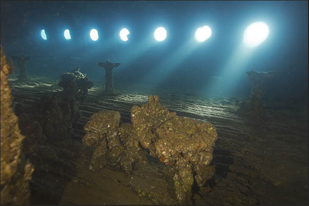 The dining and meeting room of the crew