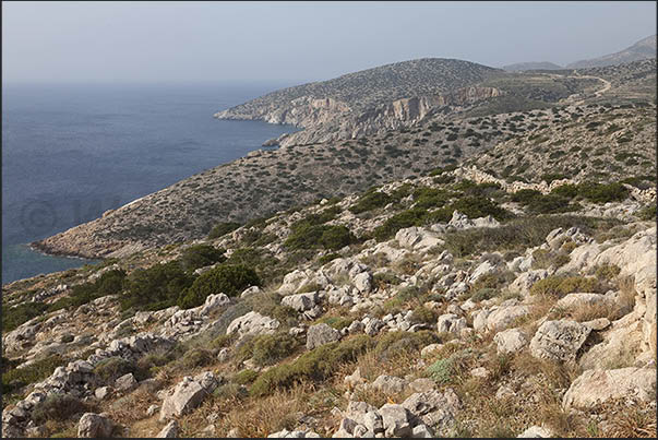 The south coast near Aghios Pandeleimonas Bay The south coast near Aghios Pandeleimonas Bay