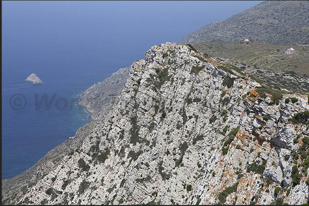 North coast cliff seen from Aghia Marina church near Episkopi monastery