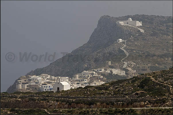 Kastro village perched on the north coast of the island