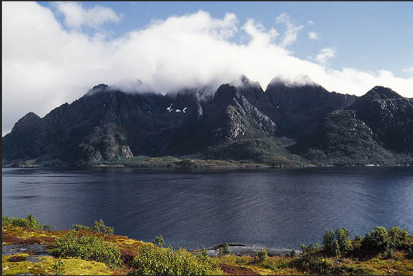 Austvagoya coasts, Vesteralen archipelago Border island between Vesteralen and Lofoten