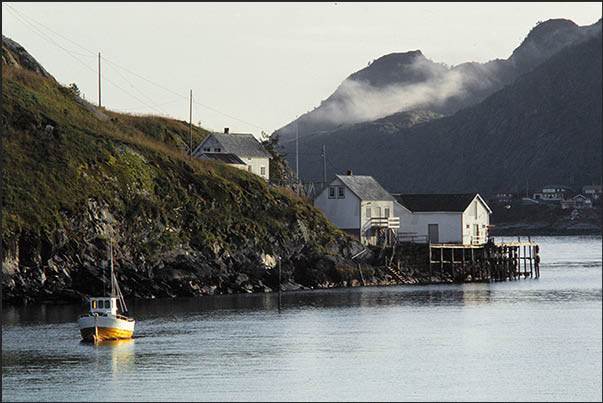 Moskenosoya island (Lofoten). fishing village near Hamnoy Strait