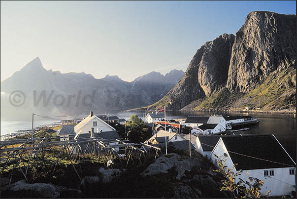 Moskenosoya island (Lofoten). fishing village near Hamnoy Strait