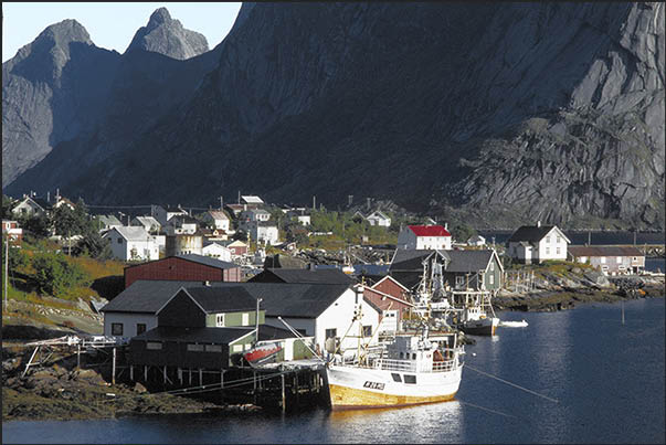 The fishing villages are often on the slopes of high rocky walls that protect them from the freezing winter winds The fishing villages are often on the slopes of high rocky walls that protect them from the freezing winter winds