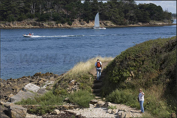 Coastal path that connects Port Navalo with the little town of Azon