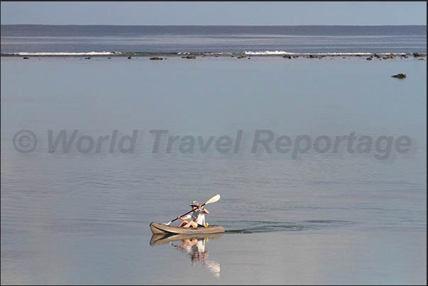 In the lagoon it is possible to practice many sports such as snorkelling and canoeing