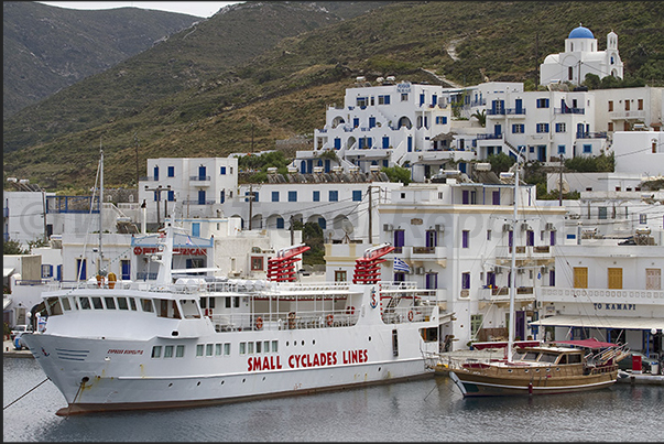 Katapola, the main port of the island