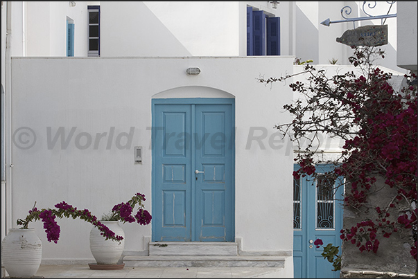 Katapola. Streets in the center of the village Katapola. Streets in the center of the village