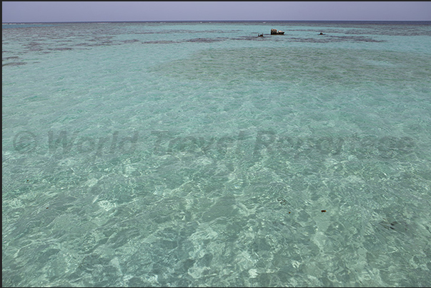 The large lagoon inside Sanganeb reef