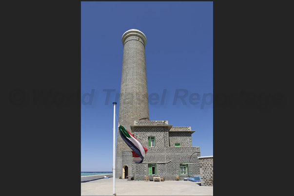 Sanganeb lighthouse, one of the most important in the Red Sea which marks the entrance channel to Port Sudan Sanganeb lighthouse, one of the most important in the Red Sea which marks the entrance channel to Port Sudan