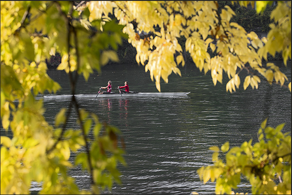 There are numerous rowing schools in Turin that train along the Po river in the city center