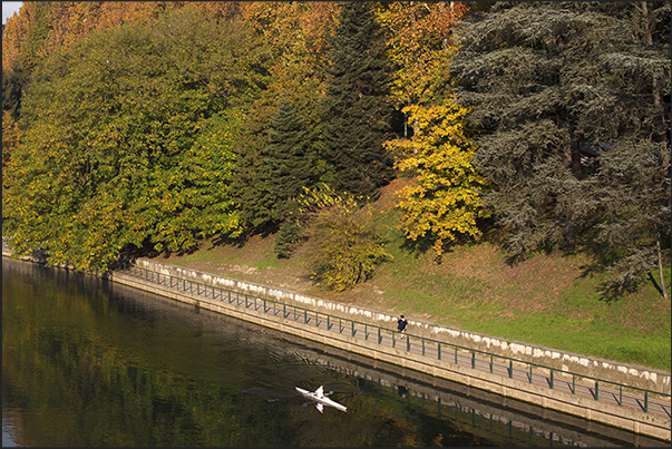 Autumn on the banks of the Po river Autumn on the banks of the Po river