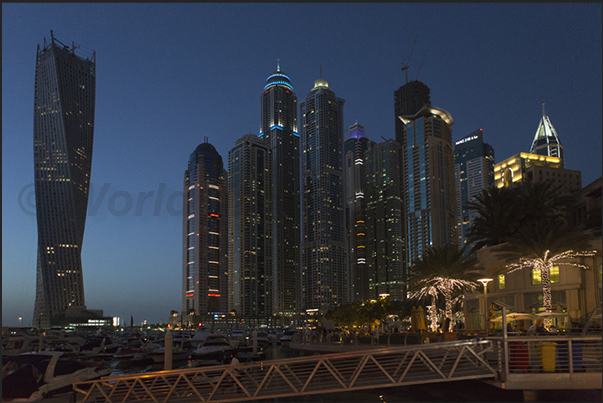 The skyline of Jumeiirah, the new city that extends into the Luxury Dubai district. The Yacht Marina The skyline of Jumeiirah, the new city that extends into the Luxury Dubai district. The Yacht Marina