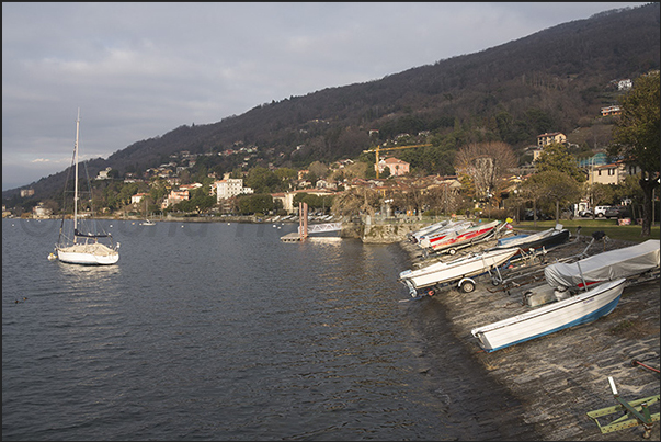 Lakefront of Suna near Verbania town