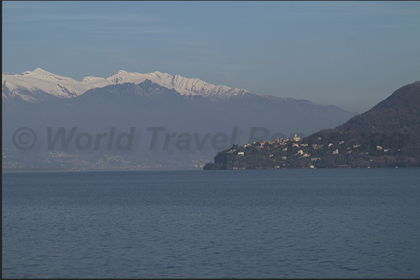 Snow-capped mountains of Switzerland above Locarno Snow-capped mountains of Switzerland above Locarno