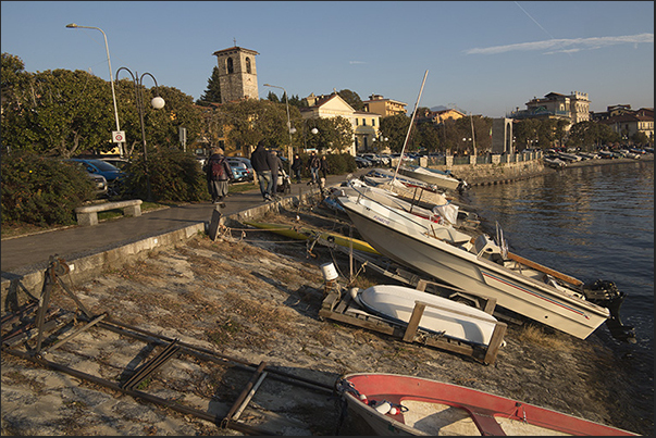 Lakefront of Suna near Verbania town Lakefront of Suna near Verbania town