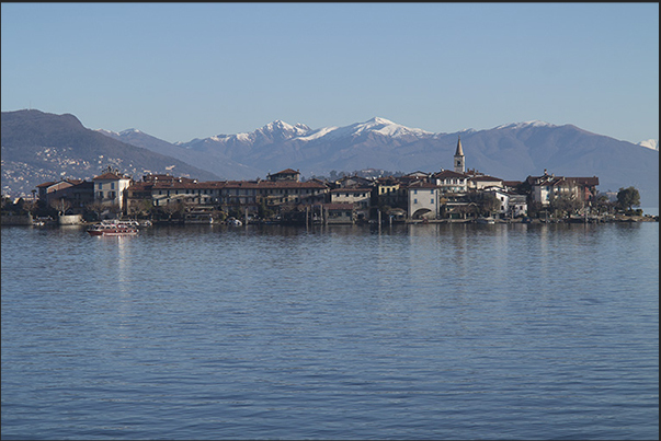 Superiore island between Baveno and Stresa on Maggiore Lake Superiore island between Baveno and Stresa on Maggiore Lake