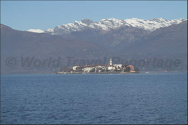 Superiore island between Baveno and Stresa on Maggiore Lake Superiore island between Baveno and Stresa on Maggiore Lake
