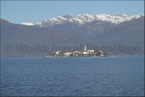 Superiore island between Baveno and Stresa on Maggiore Lake