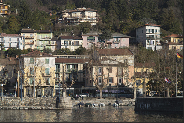 Laveno town on the eastern coast of Maggiore Lake Laveno town on the eastern coast of Maggiore Lake