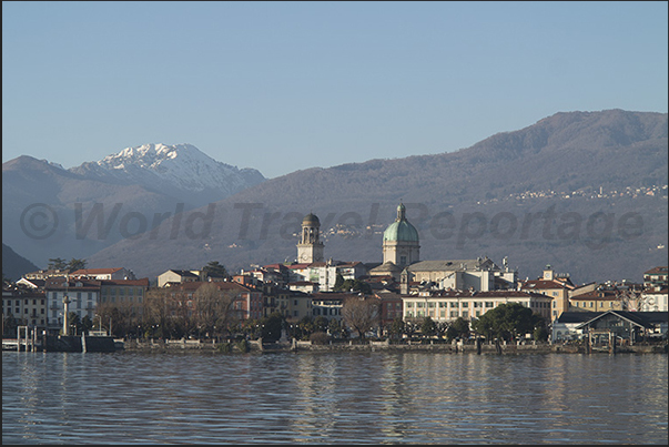 Small town of Intra on the west coast of Maggiore Lake Small town of Intra on the west coast of Maggiore Lake