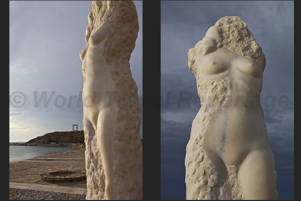 One of the statues found in the temple of Apollo dating back to the sixth century BC