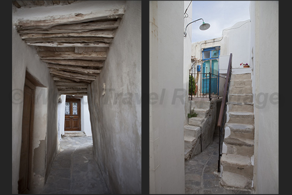 Quiet alleys in the old town of Naxos (Hora) around the ancient Venetian fortress Quiet alleys in the old town of Naxos (Hora) around the ancient Venetian fortress