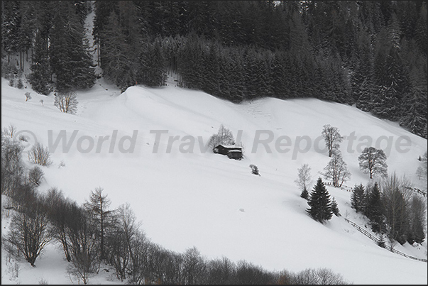 Alpine pastures between Saint Jakob and Saint Anton