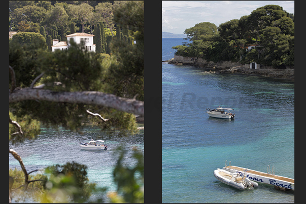 Coastal path that from the village of Saint Jean runs along the Cap Ferrat peninsula Coastal path that from the village of Saint Jean runs along the Cap Ferrat peninsula