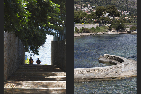 Coastal path that from the village of Saint Jean runs along the Cap Ferrat peninsula Coastal path that from the village of Saint Jean runs along the Cap Ferrat peninsula