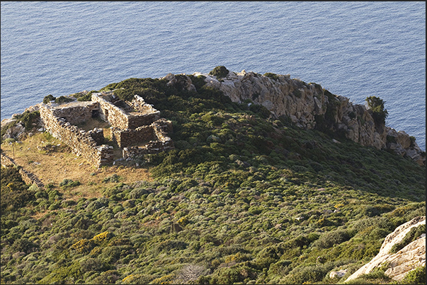 Sheepfolds in the ruins of ancient Venetian castles along the north west coast