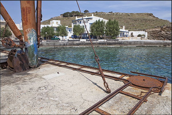 Moutsouna Bay mining port (east coast) now only a reminder of ancient times Moutsouna Bay mining port (east coast) now only a reminder of ancient times
