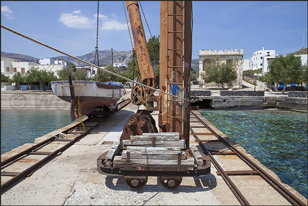 Moutsouna Bay mining port (east coast) now only a reminder of ancient times