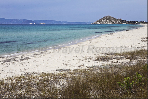 The beaches of Karades Bay (west coast) south of Naxos town The beaches of Karades Bay (west coast) south of Naxos town