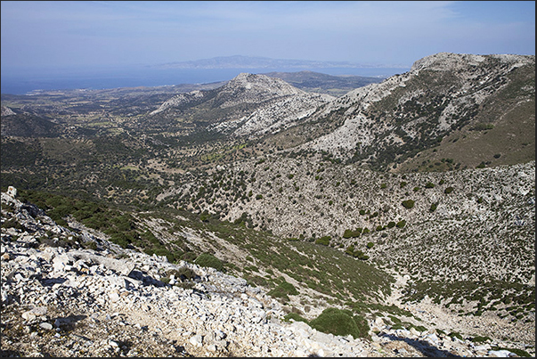 The rugged territories in the center of the island