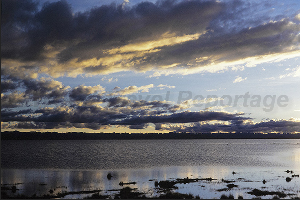 Sunset on one of the lakes on the plateau Sunset on one of the lakes on the plateau
