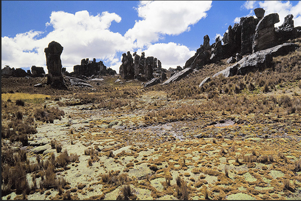 The horizon is littered with rock formations that resemble ancient guardians watching visitors The horizon is littered with rock formations that resemble ancient guardians watching visitors