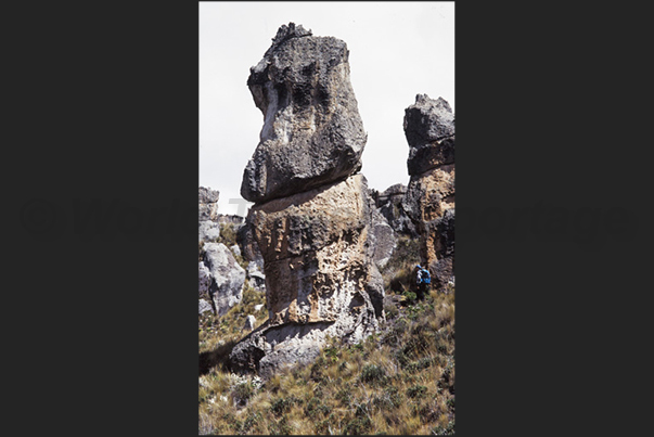 Rock guardians seem to be watching the visitors