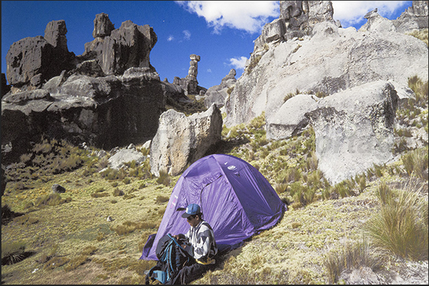 By asking for permission and registering it is possible to camp inside the park