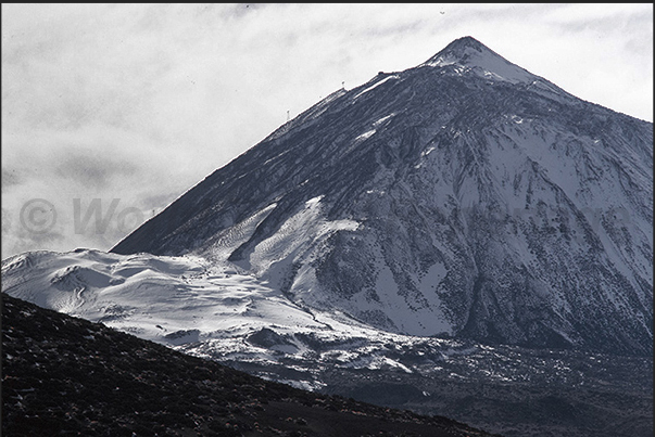 Teide National Park where you can see the highest mountain of Spain, Teide volcano (3718 mt)